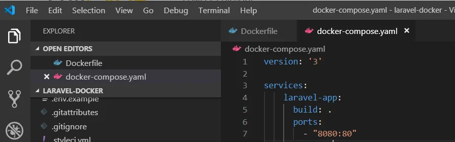 Estrutura do docker compose