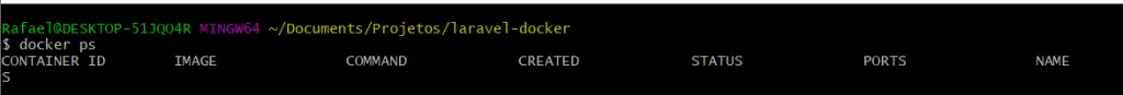 docker ps