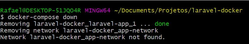 docker-compose down