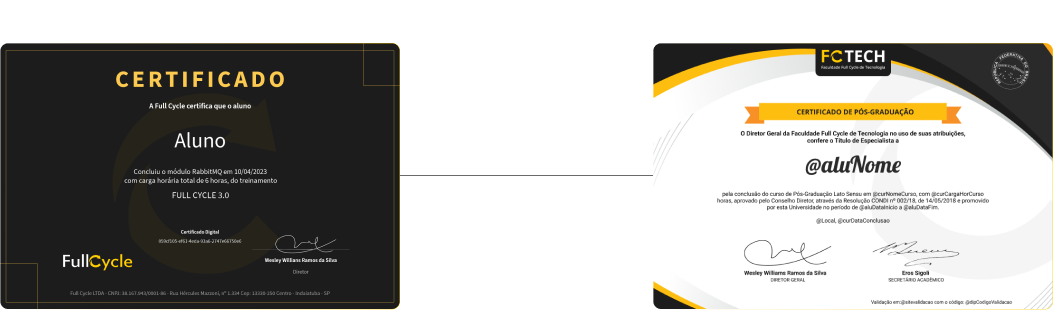 Certificados de conclusão